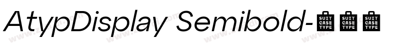 AtypDisplay Semibold字体转换
